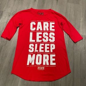 VS PINK | care less sleep more night shirt gown